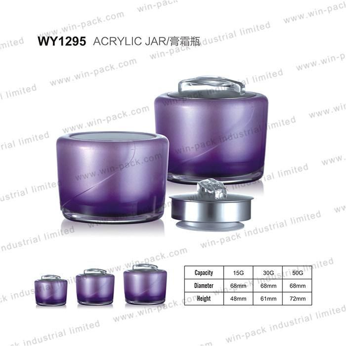 Winpack Hot Sale Cosmetic Packaging Cream Acrylic Pink Jar 15g 30g 50g