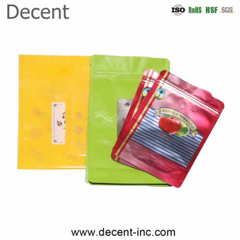 Food Grade Packaging Stand up Ziplock Pouch with Clear Square Window Reusable PA/PE Grain Food Storage Bags