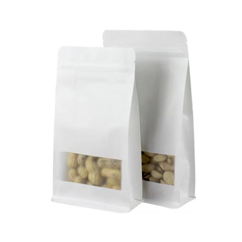 250g Matte White and Matte Black Stand up Zipper Bag