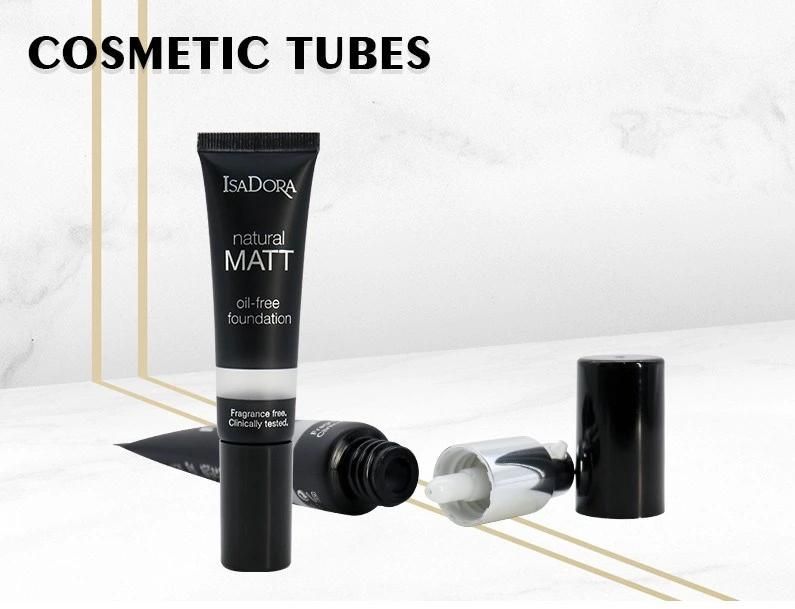 Wholesale 15ml 20ml 30ml LDPE Black Flexible Squeeze Airless Pump Tubes for Foundation