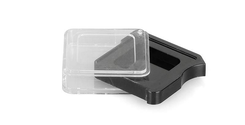 Customized Wholesale 1 Hole Black Plastic Empty Eyeshadow Palette Cosmetic Beauty Case for Packaging