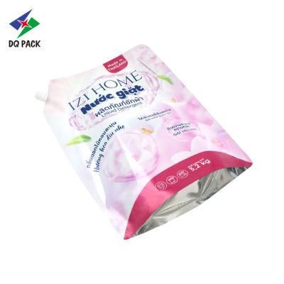Dq Pack China Manufacture Spout Pouch Factory Direct Selling Plastic Bag Stand up Pouch with Spout for Liquid Detergent Packaging
