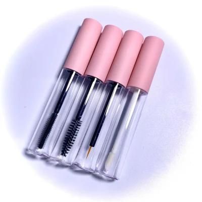 Custom 10ml Clear Refillable Empty Balm Lipstick Container Lip Gloss Tube with Brush