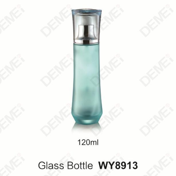 40/100/120ml 50g Cosmetic Skin Care Packaging Green Big Bottom Toner Lotion Glass Bottle and Cream Jar
