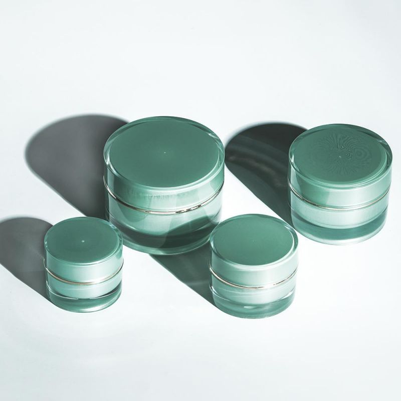 50g Green Acrylic Cream Jar for Cosmetic