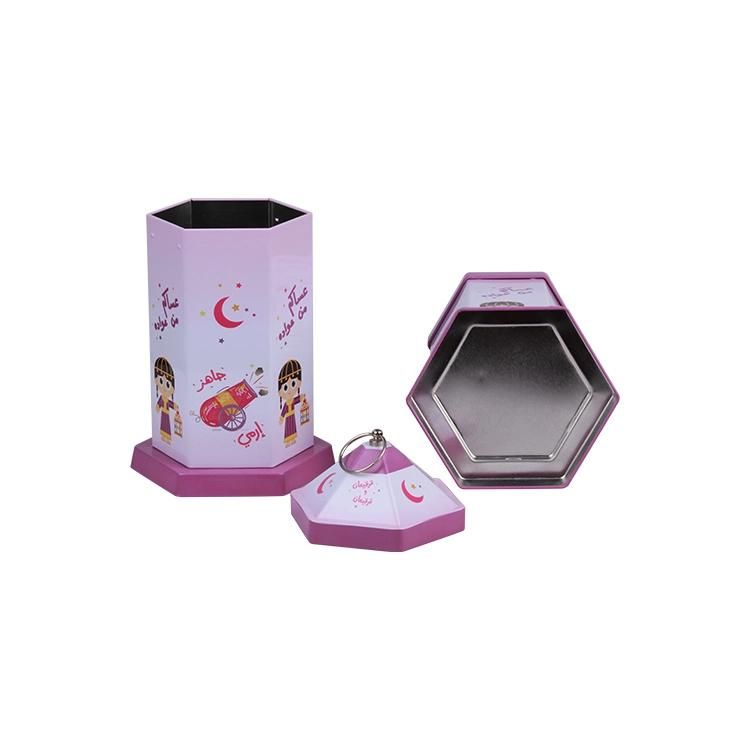 Hot Sale Food Grade Tin Box Special Shape Chocolate Gift Tin Box Storage Tin with Handle