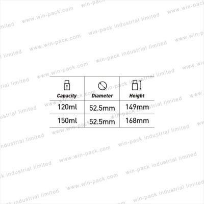 Custom Made 120ml 150ml Black Eco Friendly Empty Airless Pump Bottle Wholesale