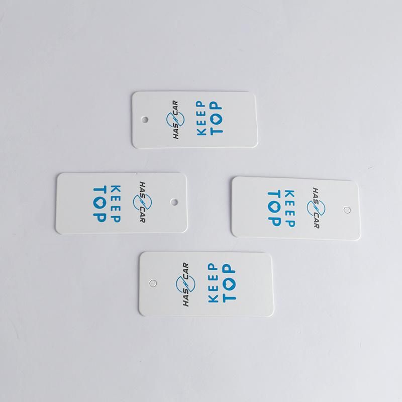 Small MOQ Thick Paper Blue Logo Hang Tag