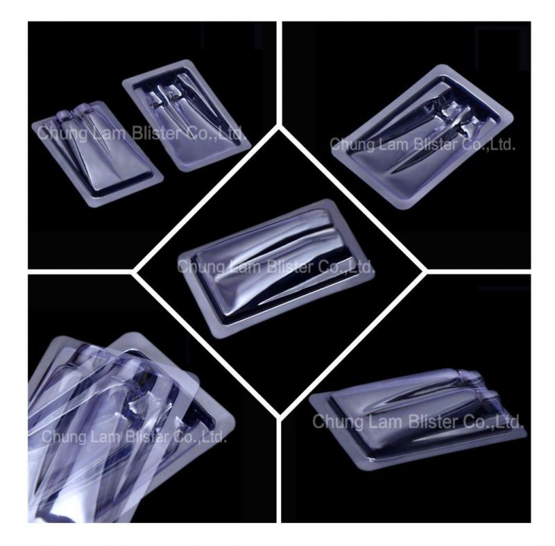 China Factory Custom Transparent Plastic Box for Cosmetics Blister Set
