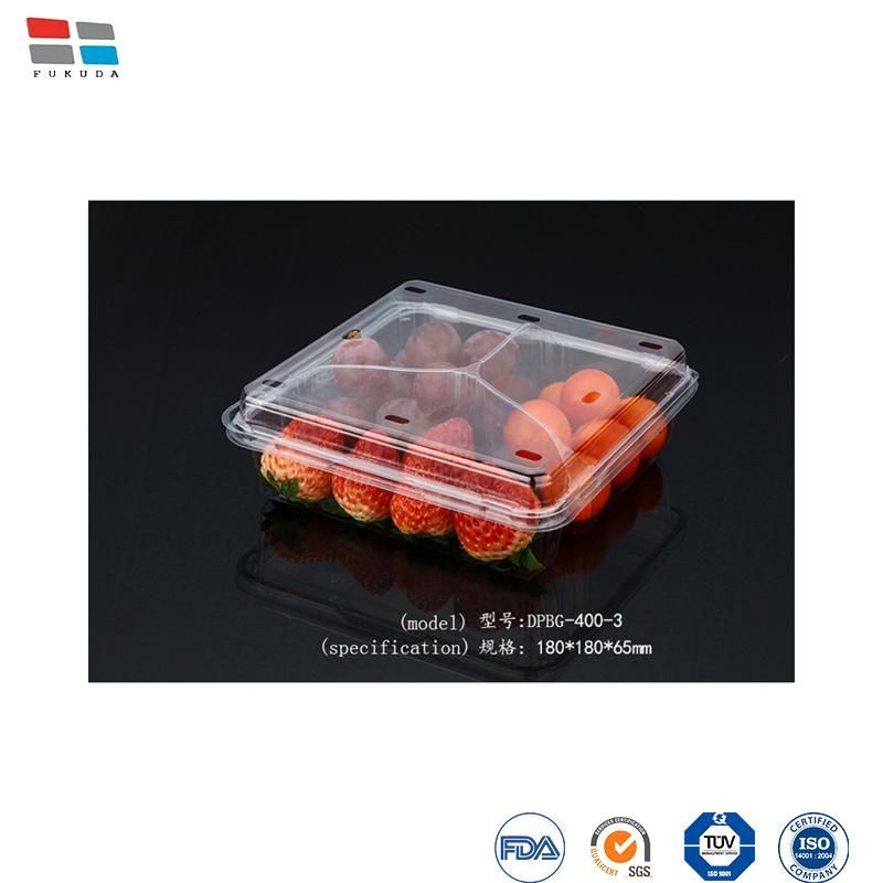 Customized Fresh Fruit Plastic Anti-Theft Box with Lid