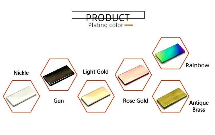 Hot Selling Metal Plate Logo Wallet Clothing Bags Accessories Custom Sew Metal Letter Logo Label