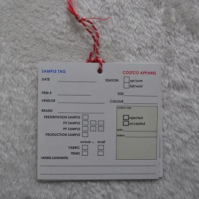 Eco-Friendly Paper Hang Tag with Strings for Kid&prime;s Apparel