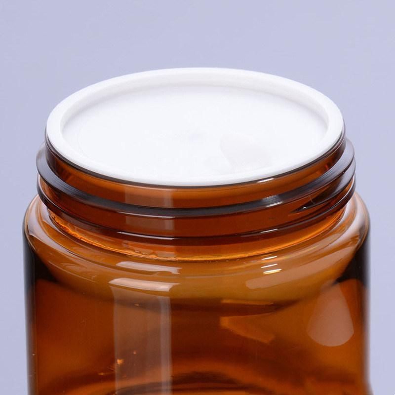 100ml Brown Amber Plastic Jar Used in Body Lotion Face Cream
