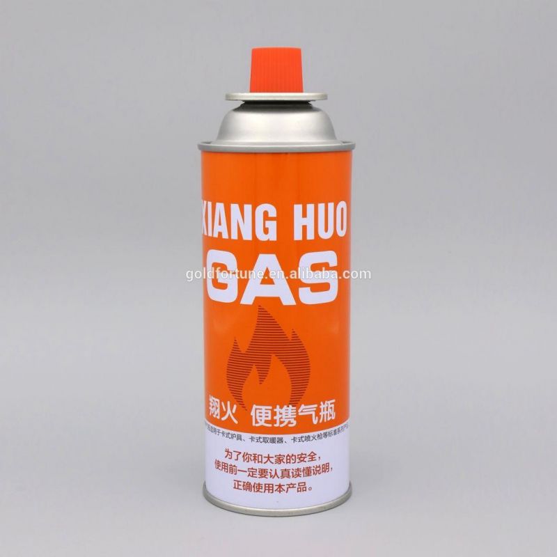 Round Printed Refilling Butane Gas Aerosol Spray Tin Can