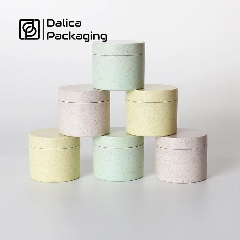 Eco Friendly Wheat Straw PP Hair Conditioner Cosmetics Face Body Butter Scrub Container Plastic Cosmetic Cream Jar Packaging 20g 30g 50g 100g 150g 200g 250g