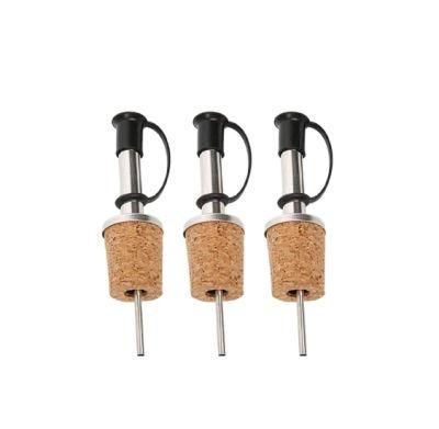 Custom Vinegar Liquor Wine Bottle Tapered Stopper Spout Dispenser Pour Spouts with Cork
