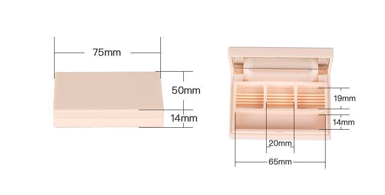 Popular Unique 3 Hole Pink Color Easy to Color Chinese Style Eye Shadow Display Case