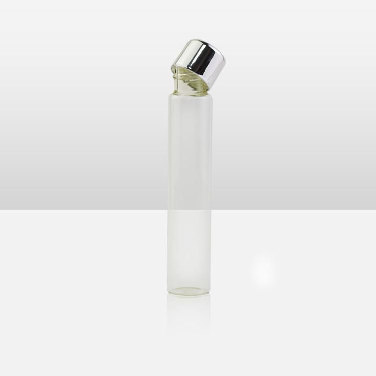 Clear 22*115mm Glass Perfume Bottle Tube with Gold/ Sliver Cap