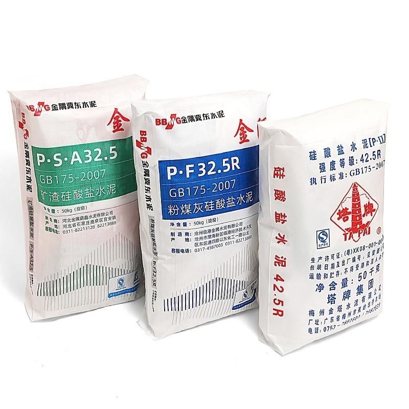 Hot Sale 25kg 40kg 50kg Custom Printing PP Block Bottom Bag of Cement