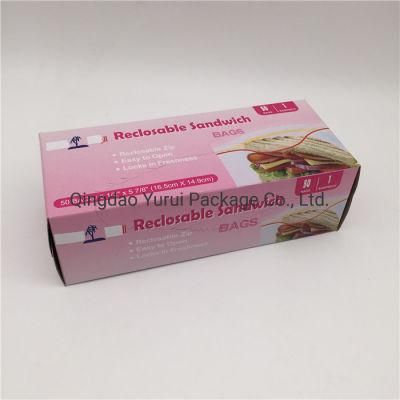 Household Clear Self Seal Freezer Zipper Reclosable Zip Lock Bags