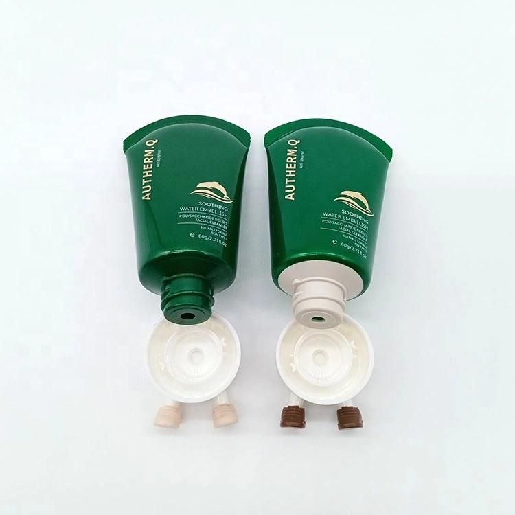 Cosmetic Plastic Tube with Flip Cap for Cosmetic Cream Packaging