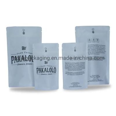 Recyclable Smell Proof Logo Printed Zipper Stand up Pouch Plastic Aluminum Foil Valve Coffee Packaging Bag