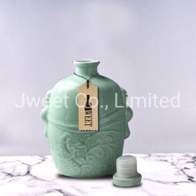 Wholesale Alcohol Bottle Empty Sake Ceramic Bottle