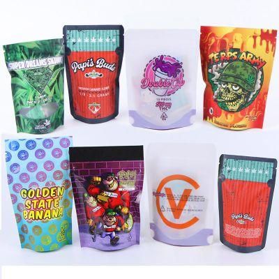 Food Bag Packing Custom Logo Smell Proof Aluminium Bags Coffee Foil Silvery Metallic Stand up Printed Pouch Mylar