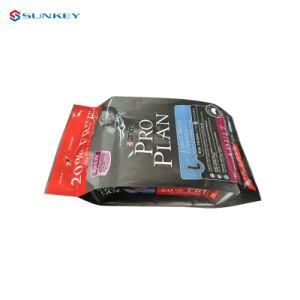 Customized Stand up Flat Square Bottom Plastic Zipper Pet Dog Food Packaging Bag