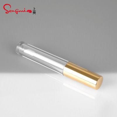 Bulk Price Luxury 2ml Custom Gold Top Lip Gloss Packaging Clear Lip Gloss Tube with Gold Wand Gold Lip Gloss Wand Tubes