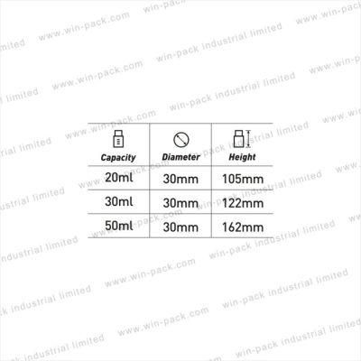 Winpack Luxury Empty Cosmetics Airless Lotion Bottle 50ml with Pump 20ml 30ml 50ml