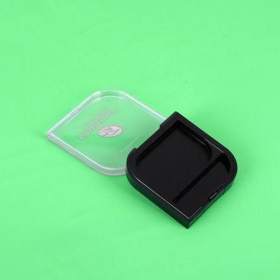 Manufacturer Price Elegant Unique Shape 2 Hole Black Eye Shadow Case Compact Powder Case Foundation Case