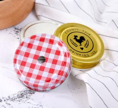 Glass Food Jar with Metal Cap for Fruit Packing