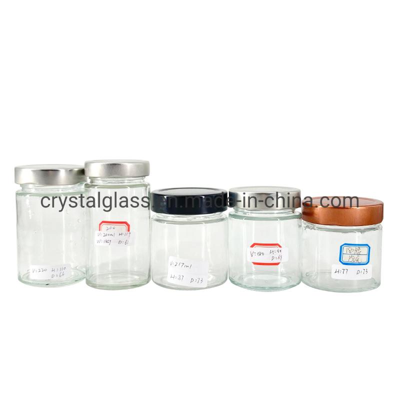 Airtight Square Glass Food Storage Jar Honey Pickles Packing Container 500ml 350ml