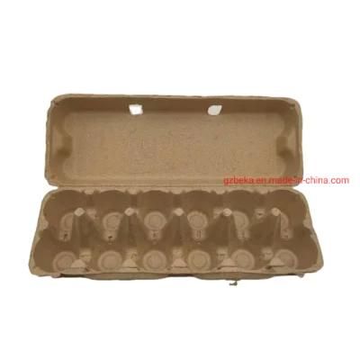 Wholesale Biodegradable Pulp Egg Tray with 12 Holes Brown Corrugated 1 Dozen Pulp Egg Carton