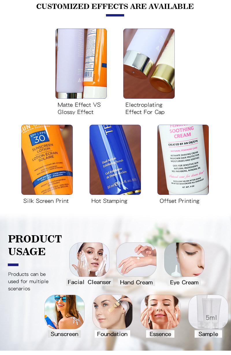 Eco Friendly and Safe White Cosmetic Plastic Packaging PCR Round Flip Top Tube