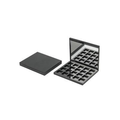 20 Colors Black New Design Plastic Eye Shadow Palette Empty Customized Container for Cosmetic Packaging