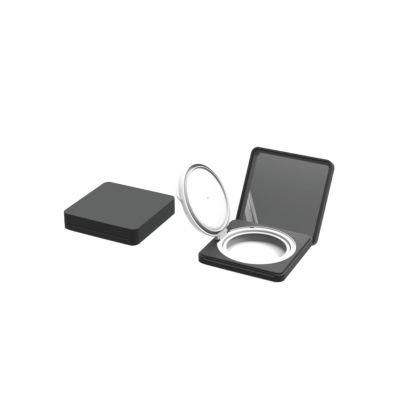 Empty Black Square Plastic Bb Cushion Case with Sponge and Puff Refiilable Cushion Case for Liquid Foundation