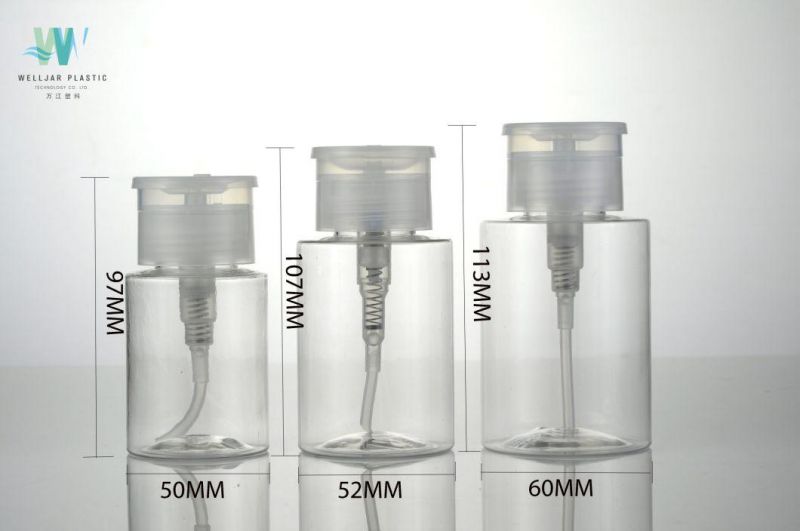 100ml Pet Nail Polish Remover Pump Bottle