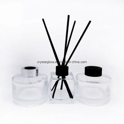 Round Aroma Diffuser Glass Bottle with Cap for Aromatherapy