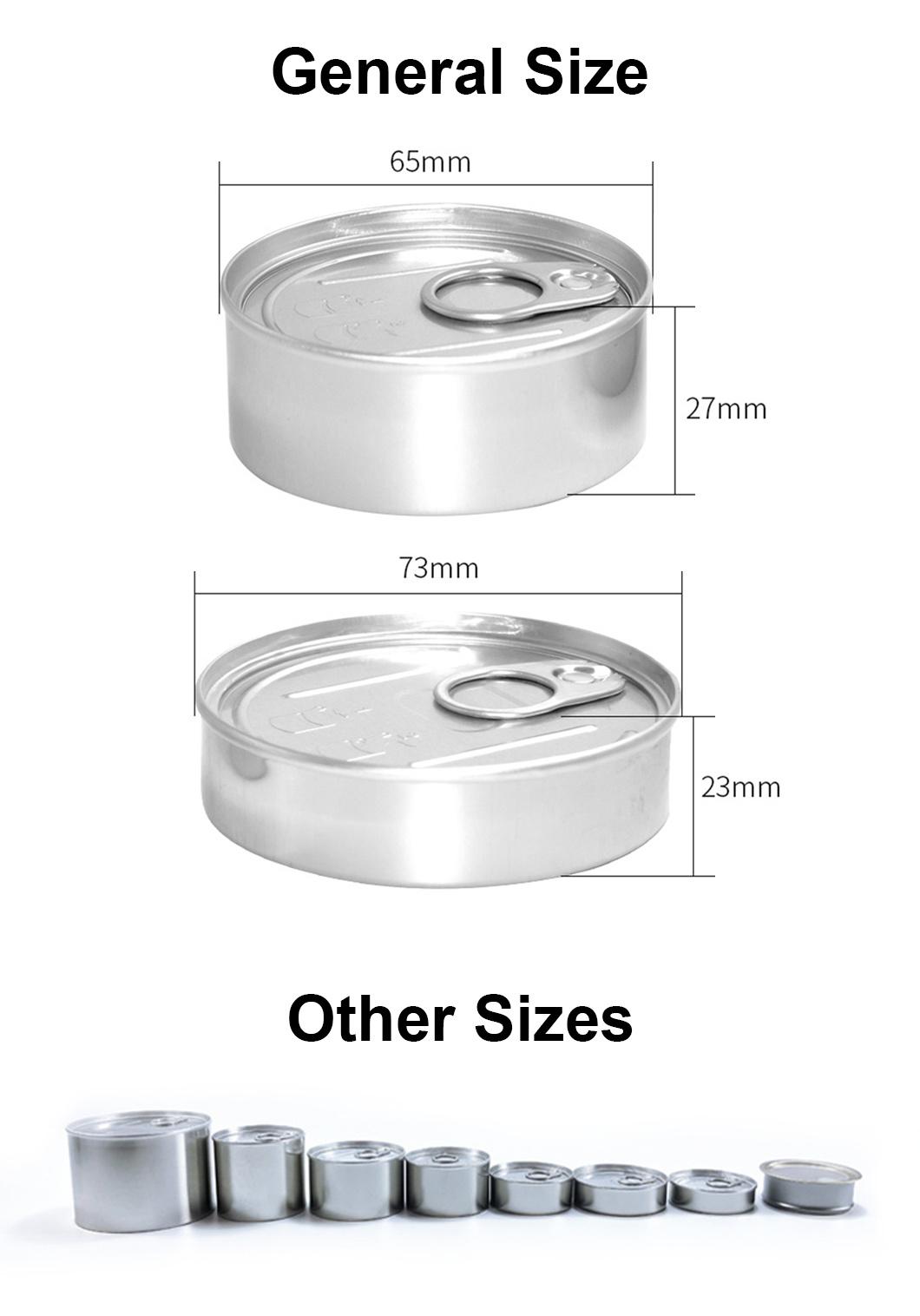 Cali Pressitin Tin Can 73*2mm Tuna Tins with Stickers Cali Medical Stardawg Tubs Custom Labels Pressitin Aluminum Cans