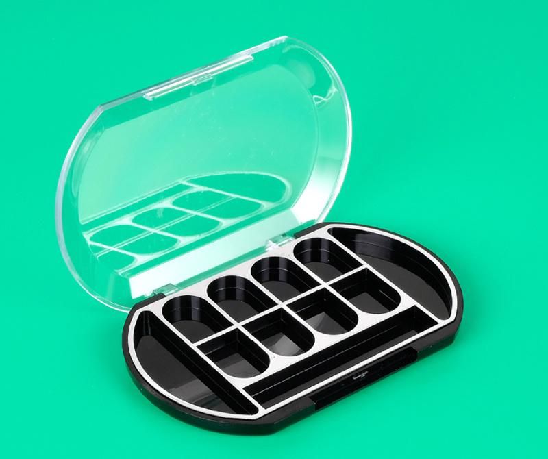 Hot-Sale Popular Round Shape Eye Shadow Palette Plastic Palette 10 Holes Empty Palette for Eyebrow Powder Case