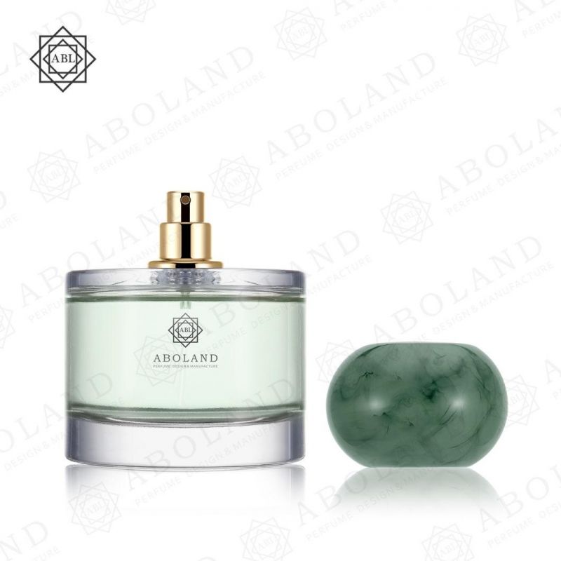 Custom Perfume Packaging Cylindrical Glass Bottle with Plastic Lid