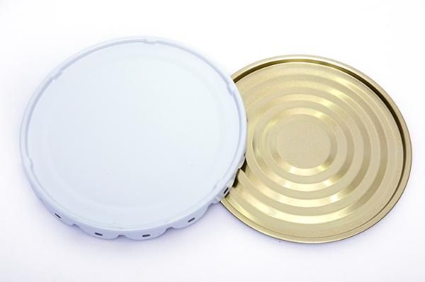 10L 20L Laminated Inside Golden White Outside Conical Pail Locking Ring Cover