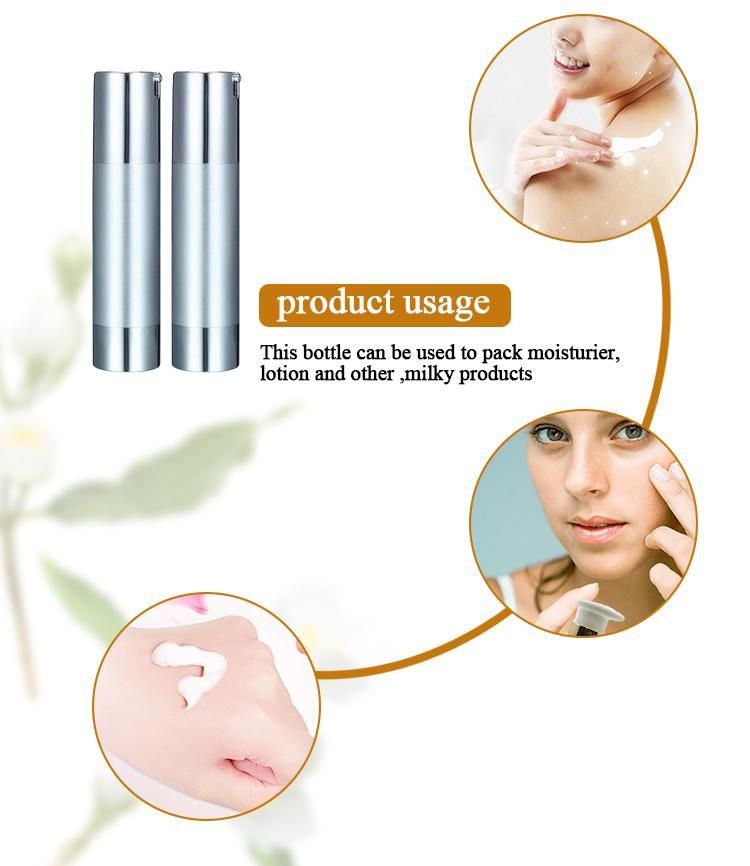30ml 50ml Cosmetic Airless Aluminum Bottle for Cream (SKH-1075)