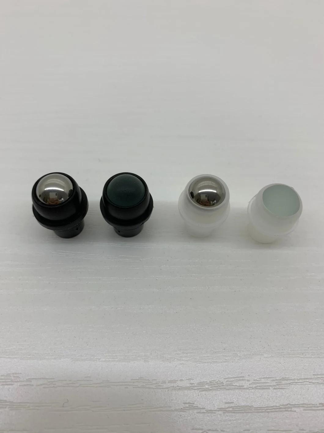 Clear Roll on Glass Bottle 10ml with Glass /Metal Roller Aluminum Plastic Cap