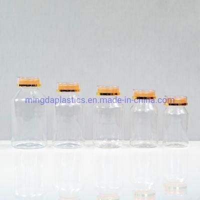 Pet 300ml Prescription/Supplement Packaging/Food Grade Plastic Medicine Sloping Shoulder Bottle