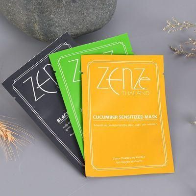 Accept Custom Print Aluminum Foil Plastic Resealable Mask Bag Face Mask Cosmetic Packaging Bags for Sale