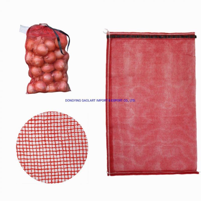 L-Sewing PP Leno Onion Mesh Bag for Vegetable with Drawstring