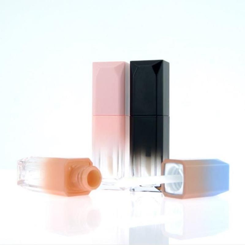 Square Makeup Liquid Empty Lipstick Lip Gloss Tubes High Quality Transparent Cosmetic Packaging Container